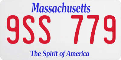 MA license plate 9SS779