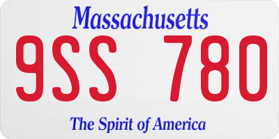 MA license plate 9SS780