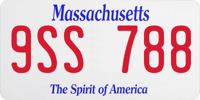 MA license plate 9SS788