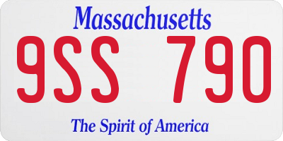 MA license plate 9SS790