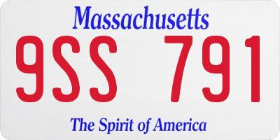 MA license plate 9SS791