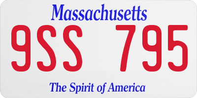 MA license plate 9SS795