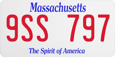 MA license plate 9SS797