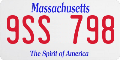 MA license plate 9SS798