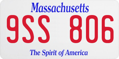 MA license plate 9SS806