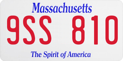 MA license plate 9SS810