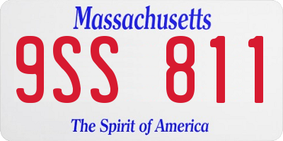 MA license plate 9SS811