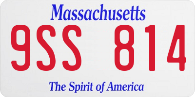MA license plate 9SS814
