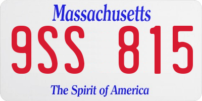 MA license plate 9SS815