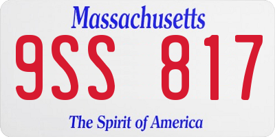 MA license plate 9SS817