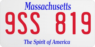 MA license plate 9SS819