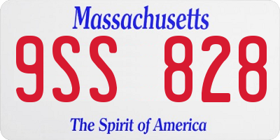 MA license plate 9SS828
