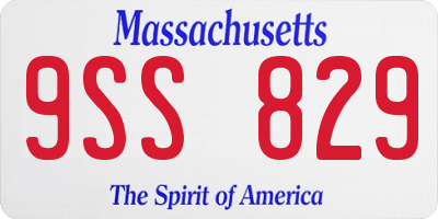 MA license plate 9SS829