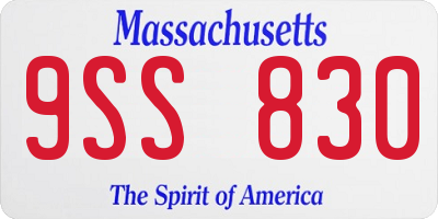 MA license plate 9SS830