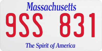 MA license plate 9SS831