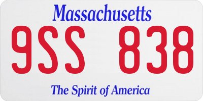 MA license plate 9SS838