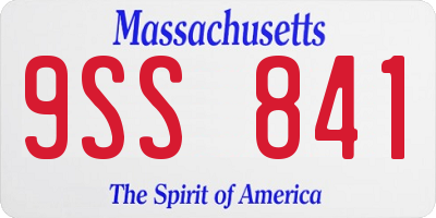 MA license plate 9SS841