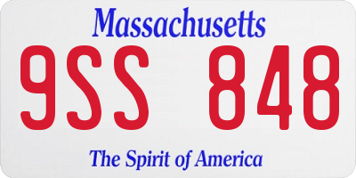 MA license plate 9SS848