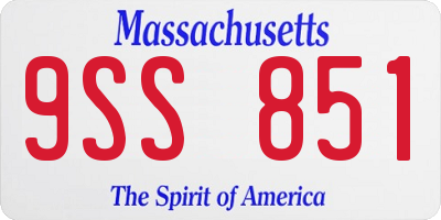 MA license plate 9SS851
