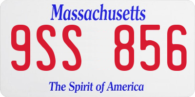 MA license plate 9SS856
