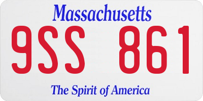 MA license plate 9SS861