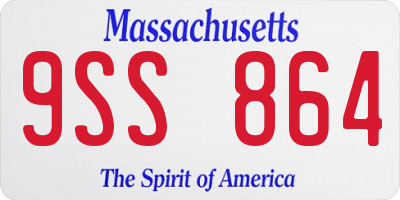 MA license plate 9SS864