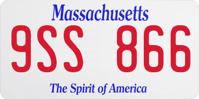 MA license plate 9SS866