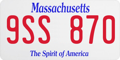 MA license plate 9SS870