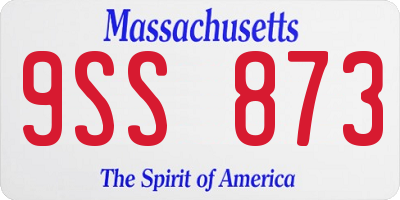 MA license plate 9SS873