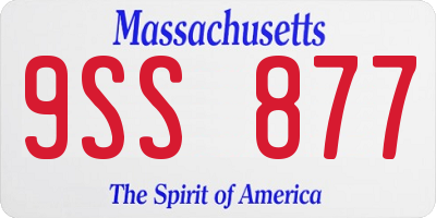 MA license plate 9SS877