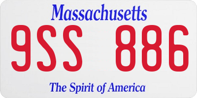 MA license plate 9SS886