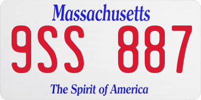MA license plate 9SS887