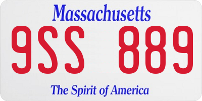MA license plate 9SS889