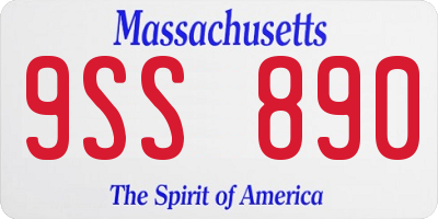 MA license plate 9SS890