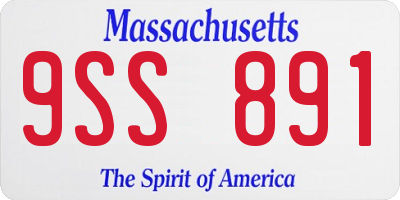 MA license plate 9SS891