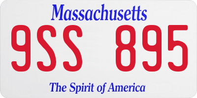 MA license plate 9SS895