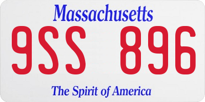 MA license plate 9SS896