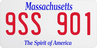 MA license plate 9SS901