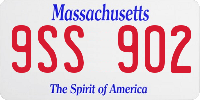 MA license plate 9SS902