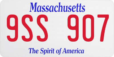 MA license plate 9SS907