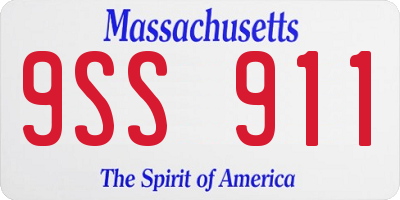 MA license plate 9SS911