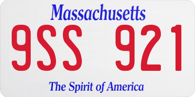 MA license plate 9SS921