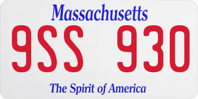 MA license plate 9SS930
