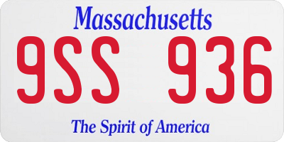 MA license plate 9SS936