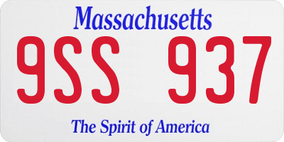 MA license plate 9SS937