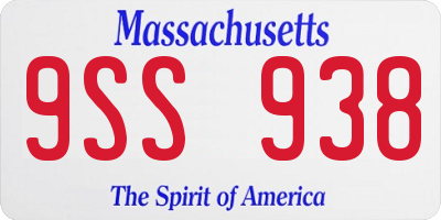 MA license plate 9SS938