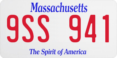 MA license plate 9SS941