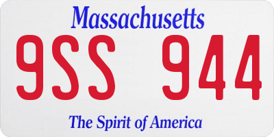 MA license plate 9SS944