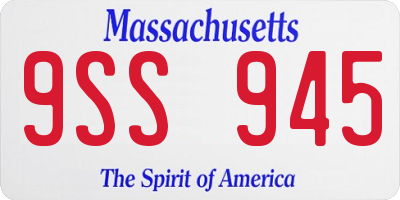 MA license plate 9SS945
