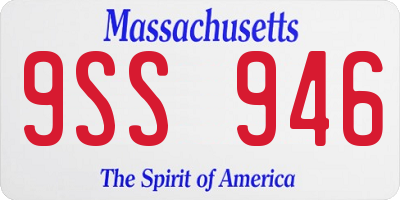 MA license plate 9SS946